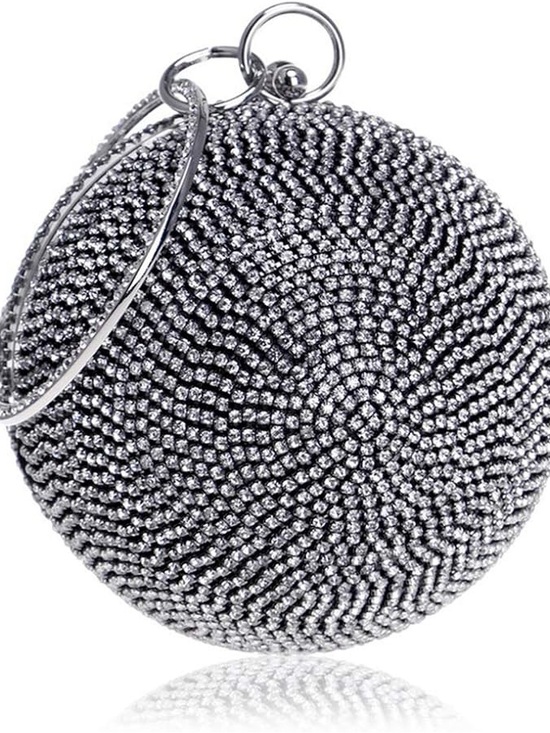 Sparkling Bling Things Handbags - NWT Sparkling Bling Swarovski Crystal Rhinestone Round Ball Purse: Silve…